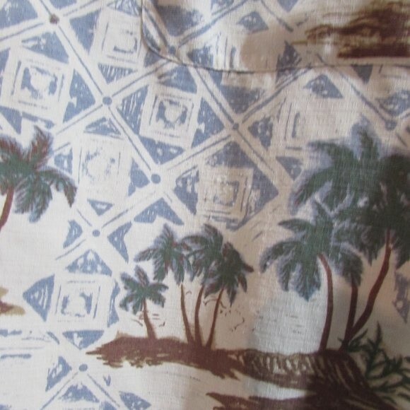 ST JOHN'S BAY MEN'S PRINTED DRESS SHIRT SIZE 3XLT PALM TREES COLLARED SI… - Picture 3 of 8